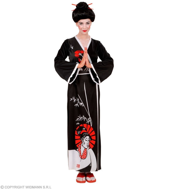 Chinees Jurk Zwart Dames - Partywinkel - 8003558582013