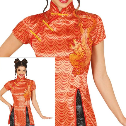 Chinees Kostuum Rood Dames - Partywinkel - 8434077862131
