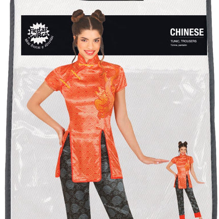 Chinees Kostuum Rood Dames - Partywinkel - 8434077862131