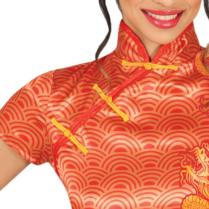 Chinees Kostuum Rood Dames - Partywinkel - 8434077862131