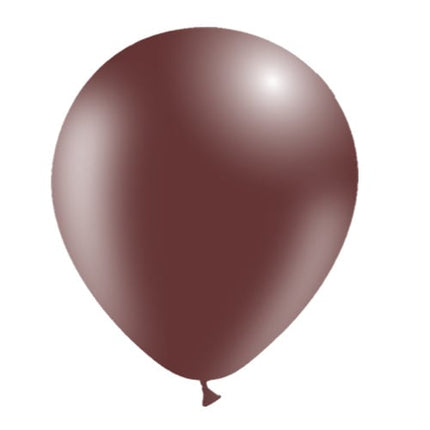 Chocolade Bruine Ballonnen 30cm 50st van Balloonia koop je bij Partywinkel