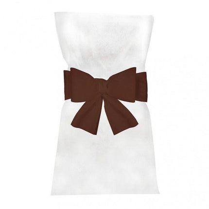 Chocolade Bruine Stoel Strik 19cm 6st van CHAKS koop je bij Partywinkel