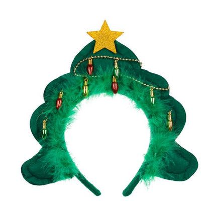 Christmas Tree Headband, 18.5x24cm, mix van Partydeco koop je bij Partywinkel
