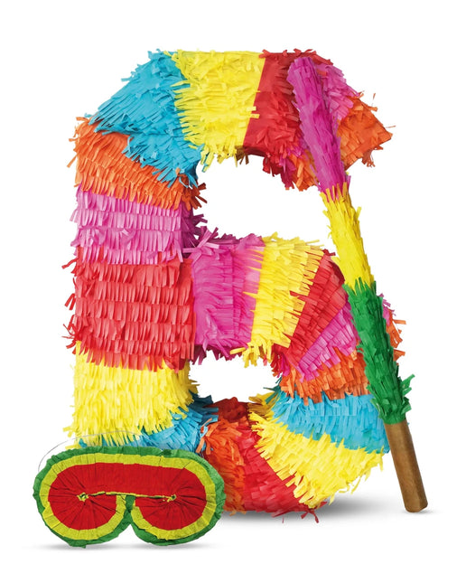 Cijfer 6 Piñata Set 3-delig 45cm van VDV Benefit koop je bij Partywinkel
