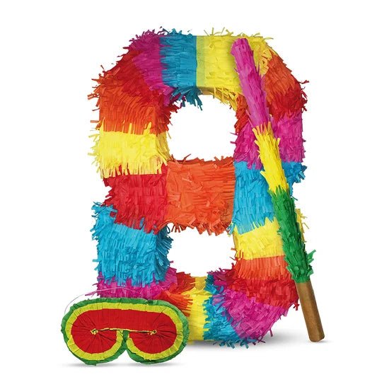 Cijfer 8 Piñata Set 3-delig 45cm van VDV Benefit koop je bij Partywinkel