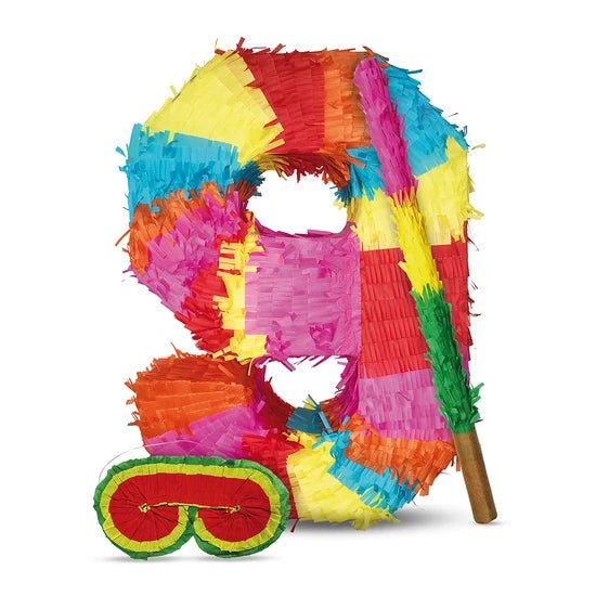 Cijfer 9 Piñata Set 3-delig 45cm van VDV Benefit koop je bij Partywinkel