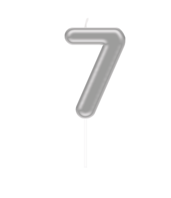Cijferkaars - 7 zilver van Paper Dreams koop je bij Partywinkel