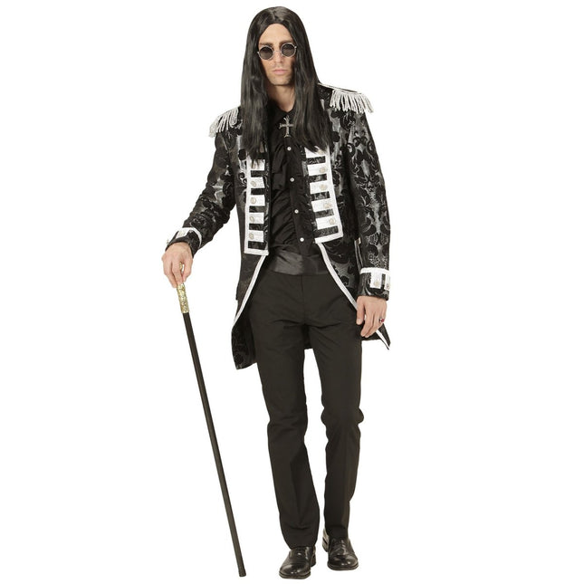 Circus Jas Zwart Zilver Heren van Widmann koop je bij Partywinkel