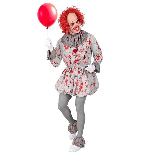 Clown Kostuum Grijs Rood van Widmann koop je bij Partywinkel