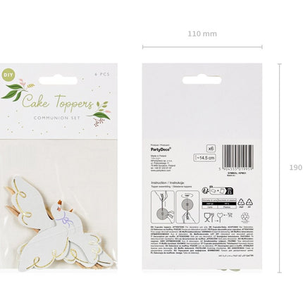 Cocktailprikkers Duif 14,5cm 6st van Partydeco koop je bij Partywinkel