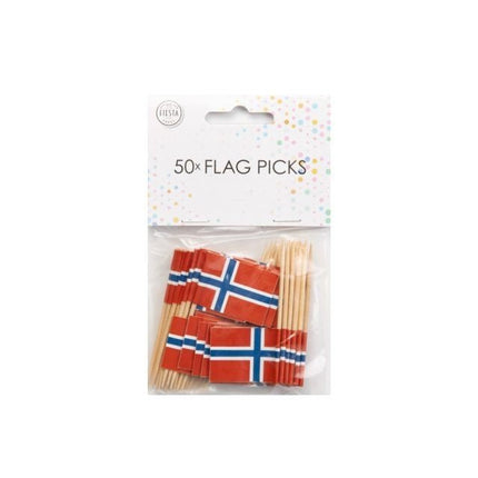 Cocktailprikkers Noorwegen 8cm 50st van WeFiesta koop je bij Partywinkel
