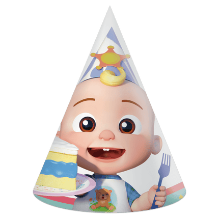 Cocomelon Feesthoedjes 6st van Procos koop je bij Partywinkel