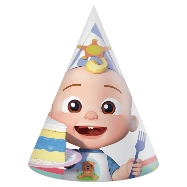Cocomelon Feesthoedjes 6st van Procos koop je bij Partywinkel