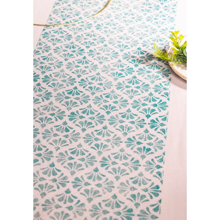 Runner da tavolo blu Barocco 5m