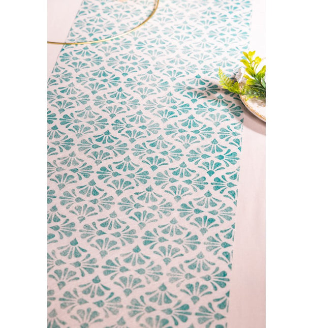 Runner da tavolo blu Barocco 5m