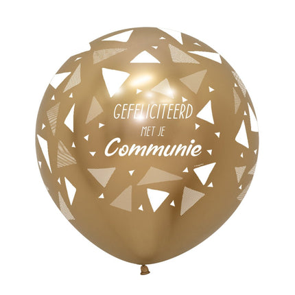 Communie Ballonnen Goud 61cm 2st van Sempertex koop je bij Partywinkel