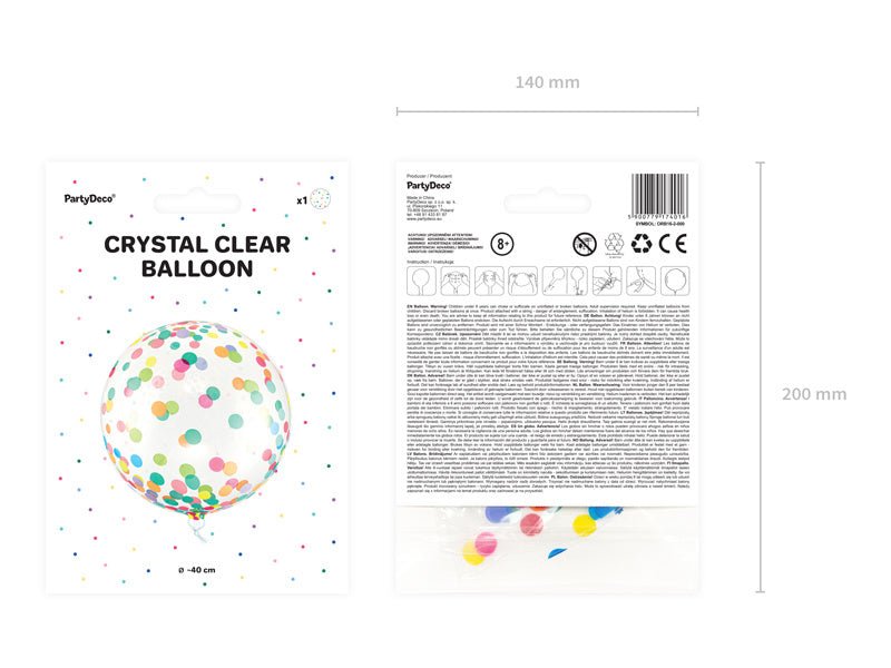 Confetti Ballon 40cm van Partydeco koop je bij Partywinkel