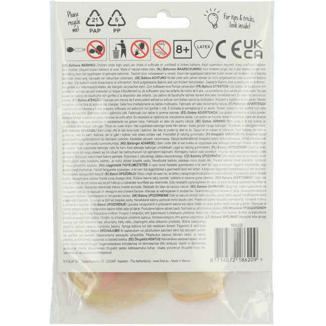 Confetti Ballon Roze Goud 61cm van Folat koop je bij Partywinkel