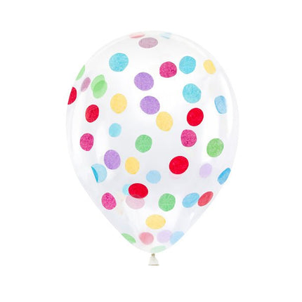 Confetti Ballonnen 30cm 6st van Partydeco koop je bij Partywinkel
