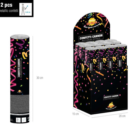 Confetti Kanon 30cm van Fiestas Guirca koop je bij Partywinkel