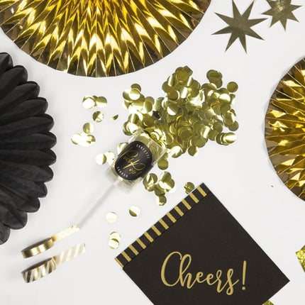 Confetti Kanon Goud 18cm van Partydeco koop je bij Partywinkel