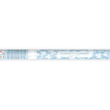 Confetti Kanon Vlinders Wit 60cm van Partydeco koop je bij Partywinkel