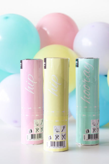 Confetti Kanonnen Set Pastel 15cm 3st van Folat koop je bij Partywinkel