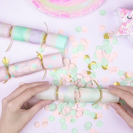 Confetti Knaller Pastel 17cm 6st van Partydeco koop je bij Partywinkel