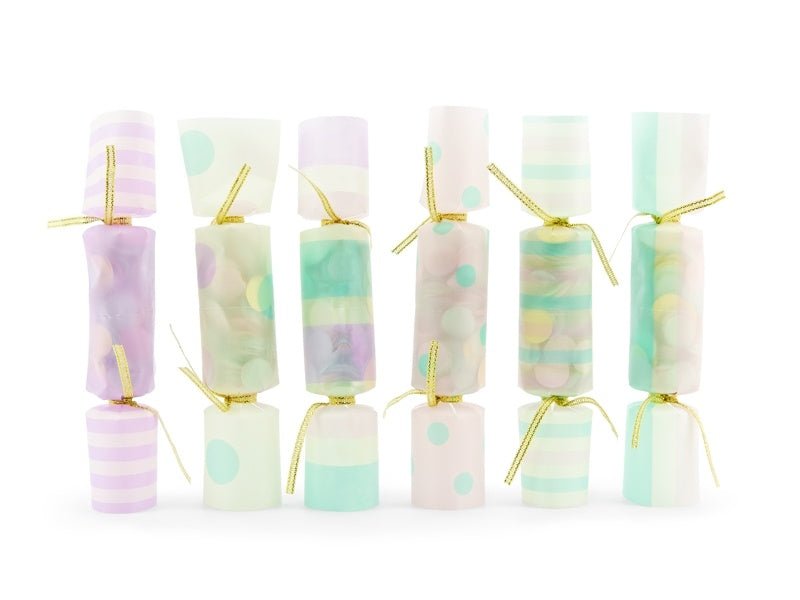 Confetti Knaller Pastel 17cm 6st van Partydeco koop je bij Partywinkel