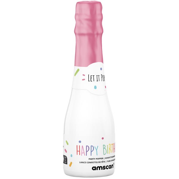 Confetti papier 16cm roze fles van Riethmueller koop je bij Partywinkel