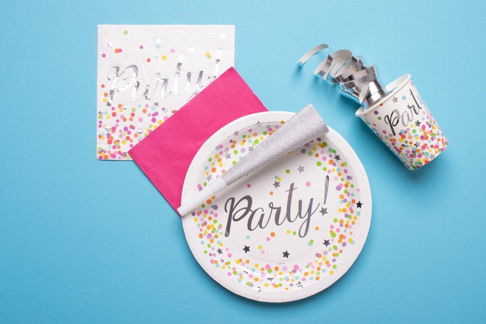 Confetti Party Bekers 250ml 8st van Folat koop je bij Partywinkel