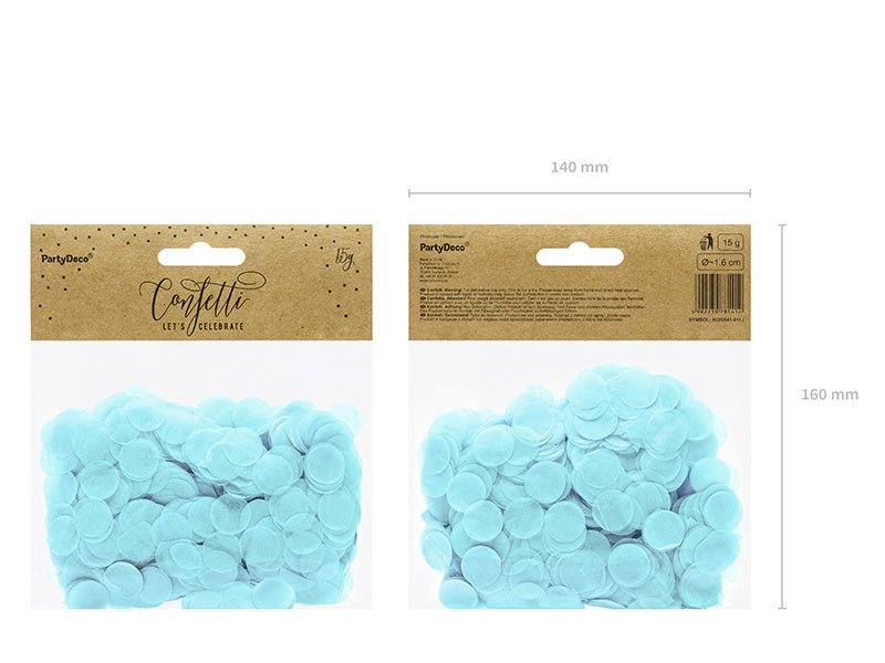 Confetti Rondjes Lichtblauw van Partydeco koop je bij Partywinkel