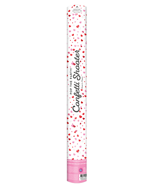 Cannone di coriandoli 60 cm - Cuori di carta