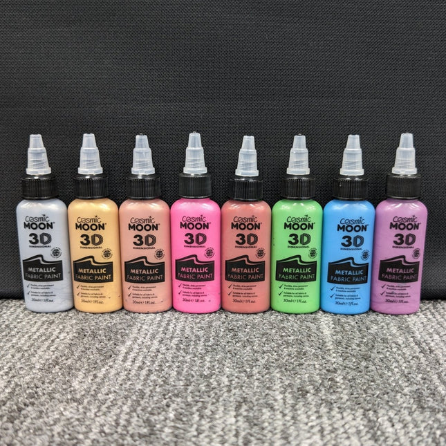 Cosmic Moon Metallic Fabric Paint Rose Gold 30ml van Moon Creations koop je bij Partywinkel