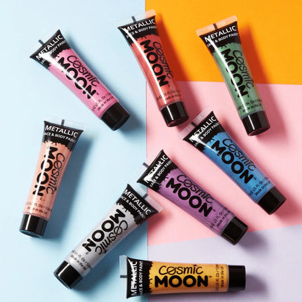Cosmic Moon Metallic Face Paint Gold 12ml van Moon Creations koop je bij Partywinkel