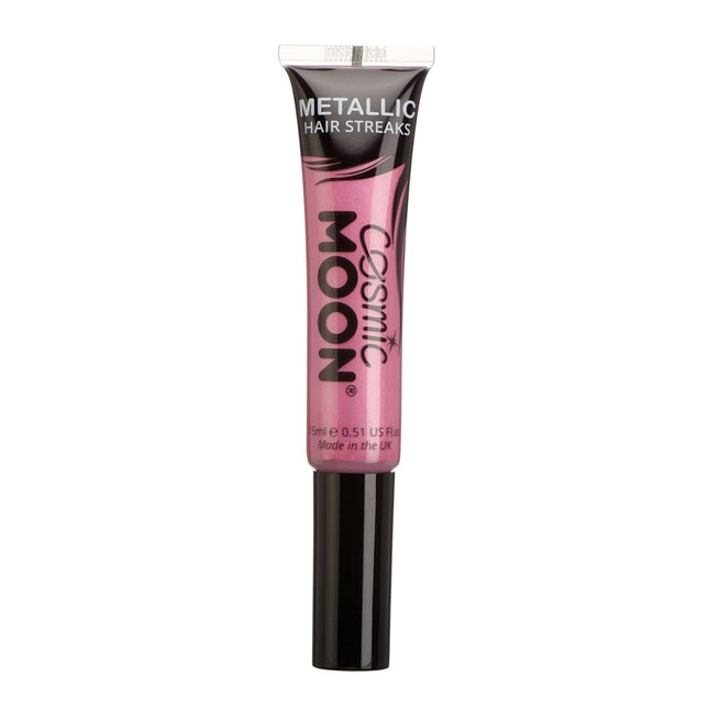 Cosmic Moon Metallic Hair Streaks Pink 15ml van Moon Creations koop je bij Partywinkel