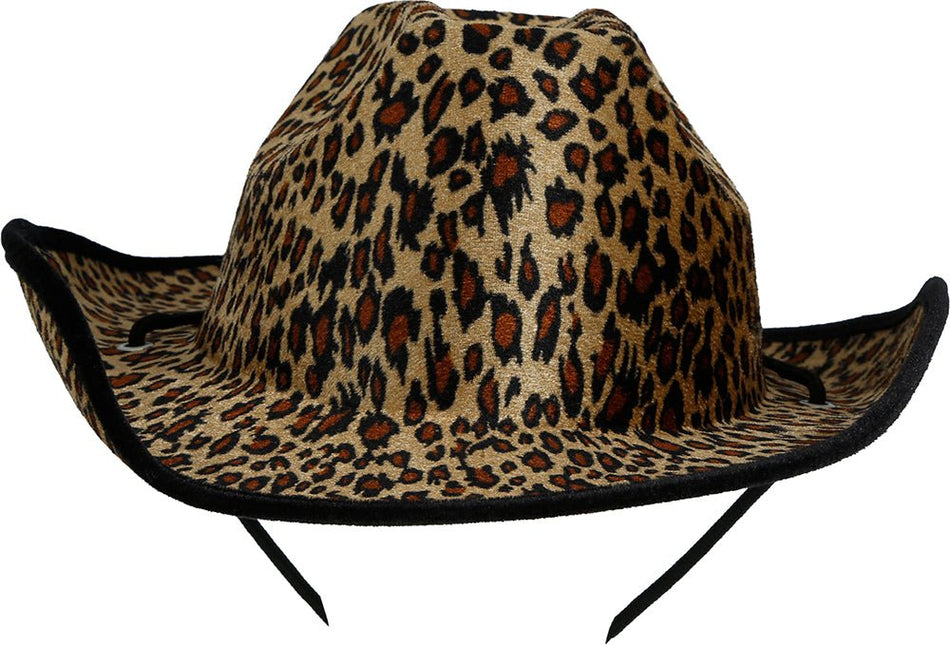 Cowboy Hoed Bruin Beige Luipaard van Fiestas Guirca koop je bij Partywinkel