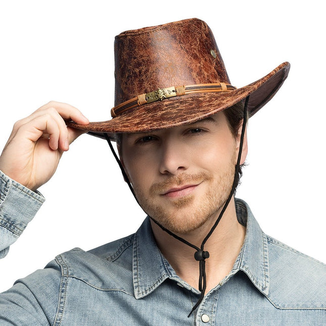 Cowboy Hoed Bruin Outlaw van Boland koop je bij Partywinkel