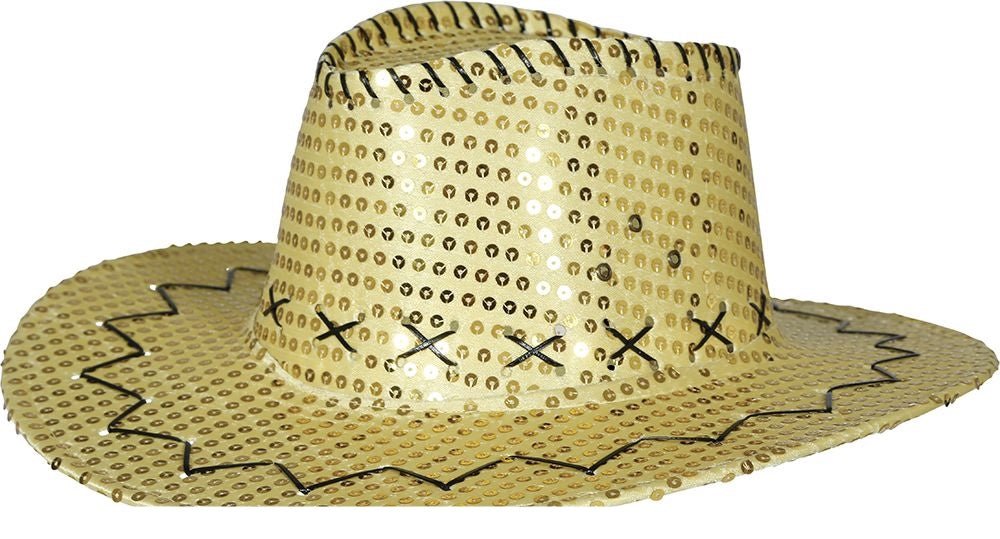 Cowboy Hoed Goud Pailletten - Partywinkel - 8434077230336