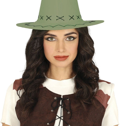 Cowboy Hoed Groen - Partywinkel - 8434077230299