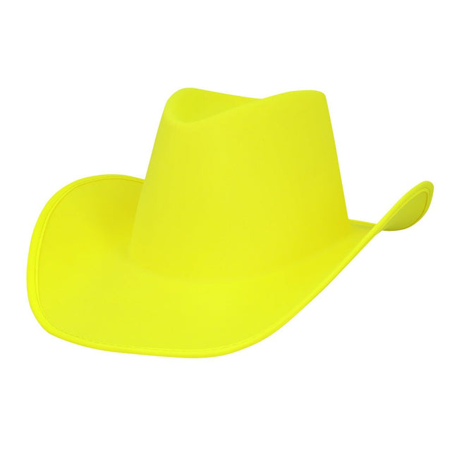 Cowboy Hoed Neon Geel Uv Blacklight van Boland koop je bij Partywinkel