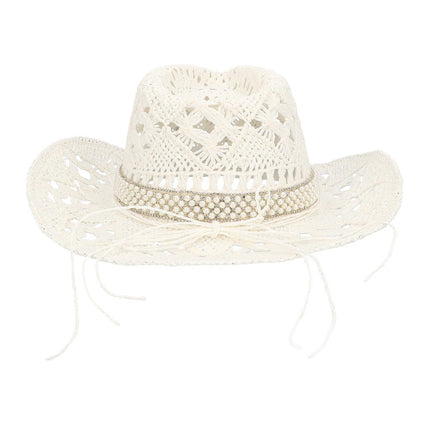 Cowboy Hoed Wit Bride Glitters van Boland koop je bij Partywinkel