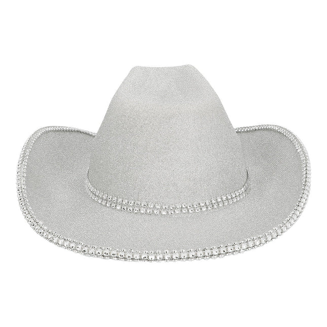 Cowboy Hoed Zilver Glitters van Boland koop je bij Partywinkel