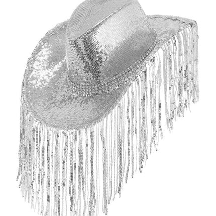 Cowboyhoed Pailletten Met Strass En Franjes van Widmann koop je bij Partywinkel