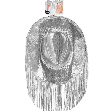 Cowboyhoed Pailletten Met Strass En Franjes van Widmann koop je bij Partywinkel