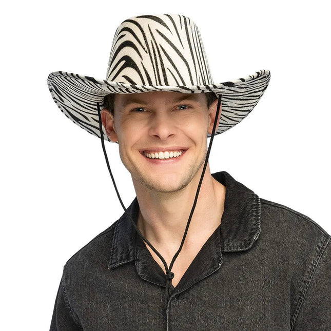 Cowboyhoed Wild zebra van Boland koop je bij Partywinkel