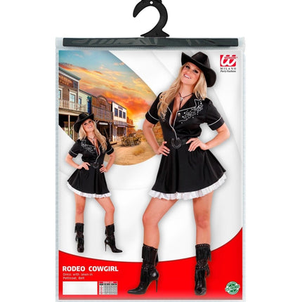 Cowgirl Jurk Zwart Dames - Partywinkel - 8003558768196