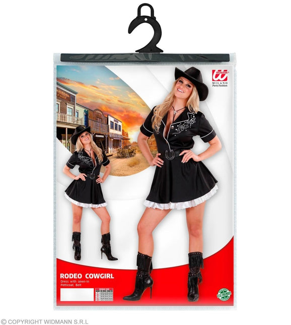Cowgirl Jurk Zwart Dames - Partywinkel - 8003558768196