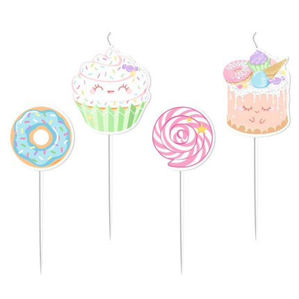 Crazy Cake Kaarsen 5,5cm 4st van Riethmueller koop je bij Partywinkel