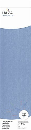 Crepe papier middenblauw (250x50cm) van Haza Witbaard koop je bij Partywinkel